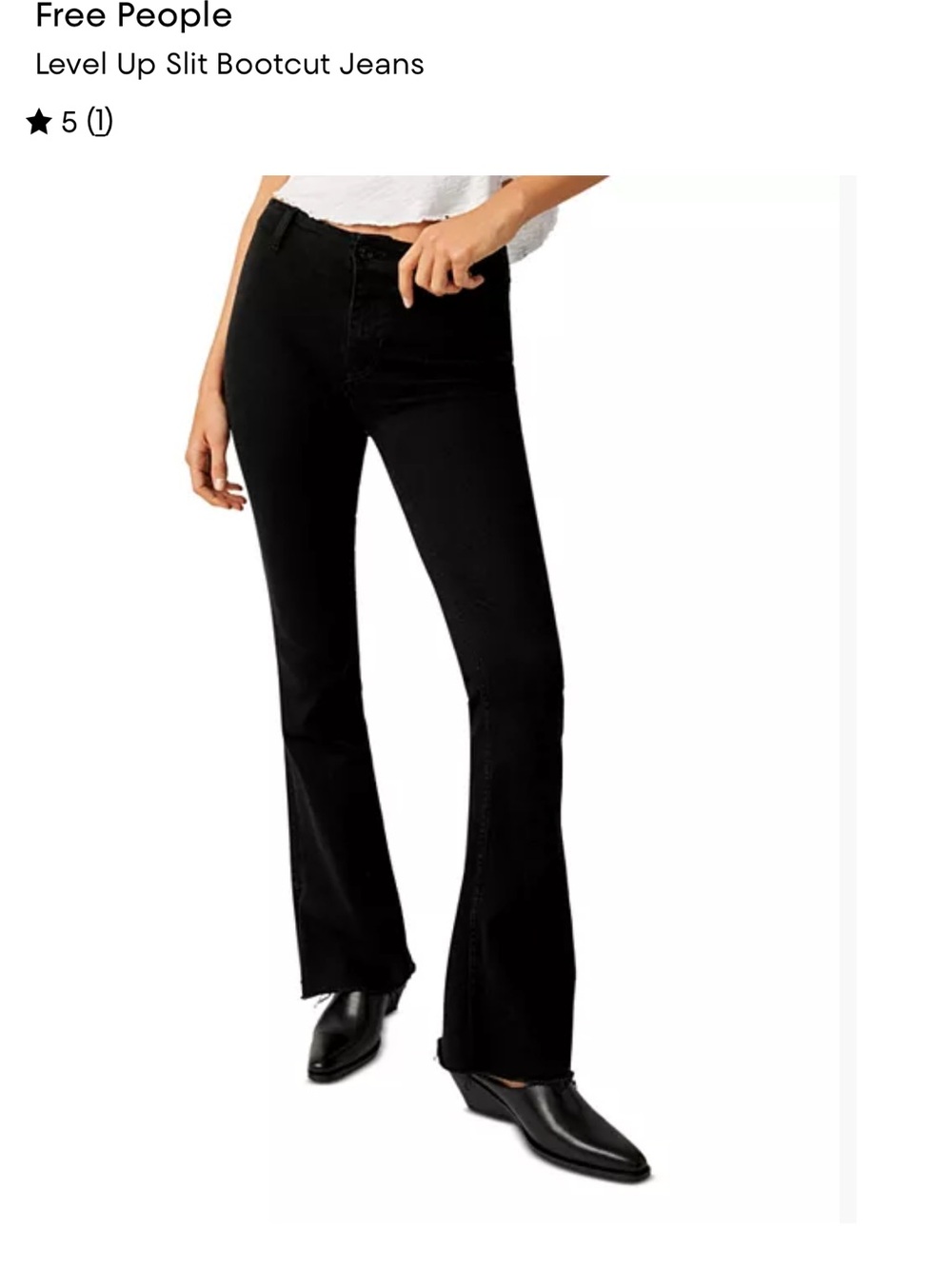 NWOT free people we the free Level Up Slit Bootcut Jeans